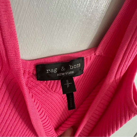 Rag & Bone Sweetheart Neckline Tank Top Size Small in Pink - Picture 4 of 8